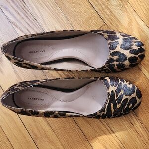 Lands End Cheetah Heels
